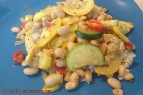 Summer Squash with White Beans